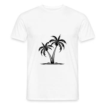 Île Palm - T-shirt homme - blanc - Devant - AI Model Male 178 dark (178cm)