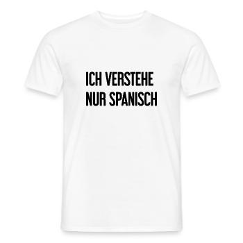 Je ne comprends que l’espagnol - T-shirt homme - blanc - Devant - AI Model Male 178 dark (178cm)