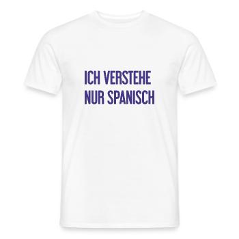 Je ne comprends que l’espagnol - T-shirt homme - blanc - Devant - AI Model Male 178 dark (178cm)