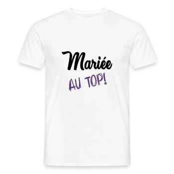 FUTURE MARIEE. EVJF. MARIEE - T-shirt homme - blanc - Devant - AI Model Male 178 dark (178cm)