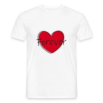 red heart red hearts red heart gift - Men's T-Shirt - white - Front - AI Model Male 178 dark (178cm)