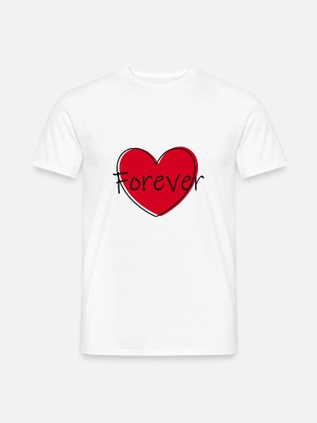 rotes Herz rot Herzen rot Herz Geschenk - Männer T-Shirt - Weiß
