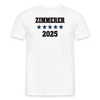 Zimmerer 2025 Beruf Zimmermann Lehre Lehrling - Männer T-Shirt - Weiß - Vorne - AI Model Male 178 dark (178cm)