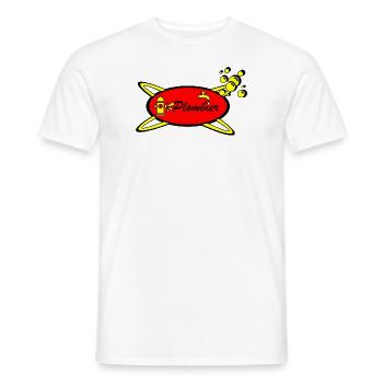 Plombier - T-shirt homme - blanc - Devant - AI Model Male 178 dark (178cm)