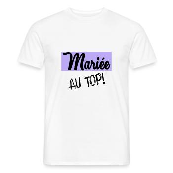 FUTURE MARIEE. EVJF. MARIEE - T-shirt homme - blanc - Devant - AI Model Male 178 dark (178cm)