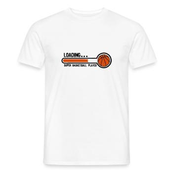 Basketball-Superlade Spieler1 - Männer T-Shirt - Weiß - Vorne - AI Model Male 178 dark (178cm)