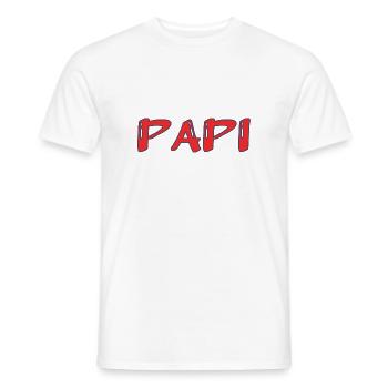 BONNE FÊTE PAPA. PAPA. FÊTE DES PÈRES. PÈRE - T-shirt homme - blanc - Devant - AI Model Male 178 dark (178cm)