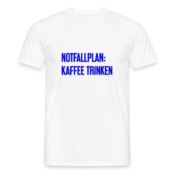Kaffee-Notfallplan - Männer T-Shirt - Weiß - Vorne - AI Model Male 178 dark (178cm)