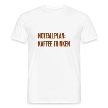 Coffee Contingency Plan - Men's T-Shirt - white - Front - AI Model Male 178 dark (178cm)