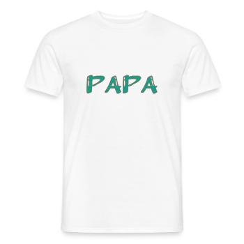 HAPPY BIRTHDAY DAD. DAD. FATHER's DAY. FATHER - Men's T-Shirt - white - Front - AI Model Male 178 dark (178cm)
