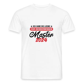 Master 2024 Masterabschluss Sponsion Promotion - Männer T-Shirt - Weiß - Vorne - AI Model Male 178 dark (178cm)