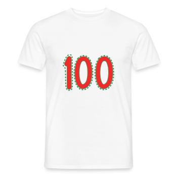 100. 100 JAHRE. 100-JÄHRIGES JUBILÄUM. GEBURTSTAG 100 - Männer T-Shirt - Weiß - Vorne - AI Model Male 178 dark (178cm)