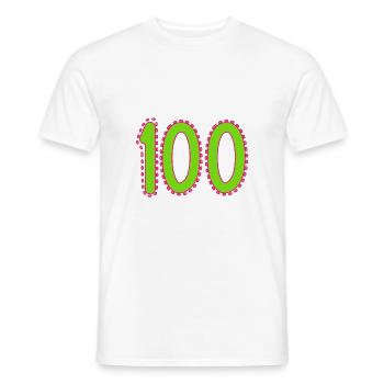 100. 100 ANS. 100e ANNIVERSAIRE. ANNIVERSAIRE 100 - T-shirt homme - blanc - Devant - AI Model Male 178 dark (178cm)