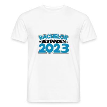 Bachelor 2023 Abschluss Promotion Sponsion - Männer T-Shirt - Weiß - Vorne - AI Model Male 178 dark (178cm)