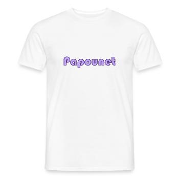 BONNE FÊTE PAPA. PAPA. FÊTE DES PÈRES. PÈRE - T-shirt homme - blanc - Devant - AI Model Male 178 dark (178cm)