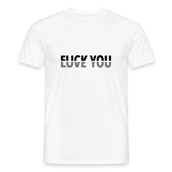 Fuck / Love You - Men's T-Shirt - white - Front - AI Model Male 178 dark (178cm)