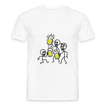 Bier Team Skelett - Männer T-Shirt - Weiß - Vorne - AI Model Male 178 dark (178cm)