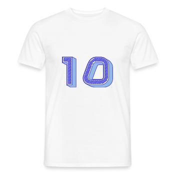 10. 10 YEARS. 10th ANNIVERSARY. 10 YEAR ANNIVERSARY. - Men's T-Shirt - white - Front - AI Model Male 178 dark (178cm)