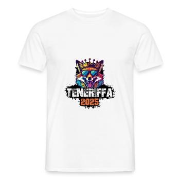 Teneriffa 2025 Urlaub Fuchs - Männer T-Shirt - Weiß - Vorne - AI Model Male 178 dark (178cm)