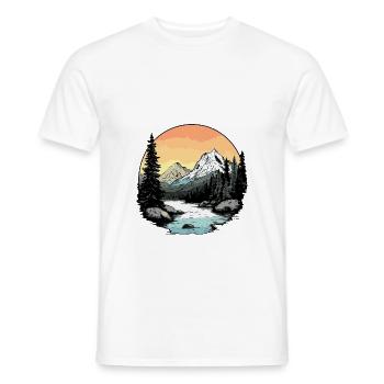 Berge Natur - Männer T-Shirt - Weiß - Vorne - AI Model Male 178 dark (178cm)