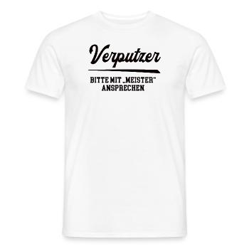 Verputzer Meister Prüfung Bestanden Stukkateur - Männer T-Shirt - Weiß - Vorne - AI Model Male 178 dark (178cm)