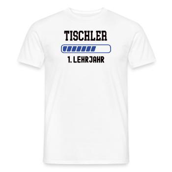 Ausbildung Tischler 1. Lehrjahr Tischlerausbildung - Männer T-Shirt - Weiß - Vorne - AI Model Male 178 dark (178cm)