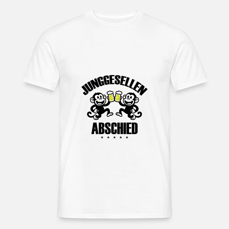 Junggesellenabschied Party Affen - Männer T-Shirt - Weiß