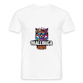Mallorca 2025 Urlaub Fuchs - Männer T-Shirt - Weiß - Vorne - AI Model Male 178 dark (178cm)