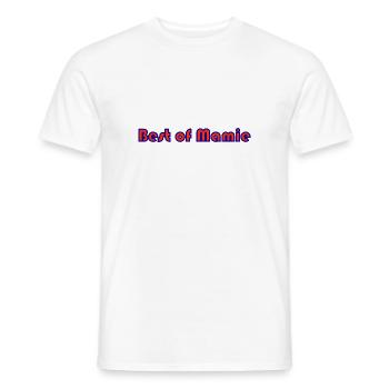 MOM. MOTHER's DAY. HAPPY MOTHER'S DAY. HEART - Men's T-Shirt - white - Front - AI Model Male 178 dark (178cm)