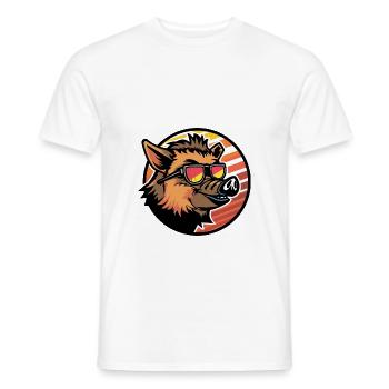 Schwein Comic Wildschwein - Männer T-Shirt - Weiß - Vorne - AI Model Male 178 dark (178cm)