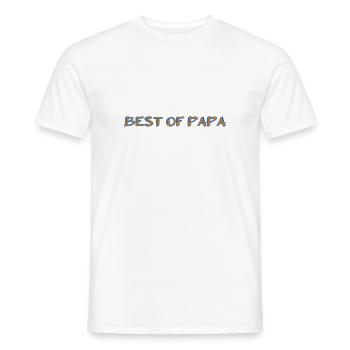 HAPPY BIRTHDAY DAD. DAD. FATHER's DAY. FATHER - Men's T-Shirt - white - Front - AI Model Male 178 dark (178cm)