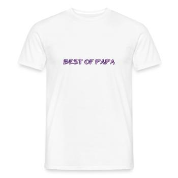 FATHERS DAY. HAPPY BIRTHDAY DAD. DAD. HAPPY HOLIDAY. - Men's T-Shirt - white - Front - AI Model Male 178 dark (178cm)