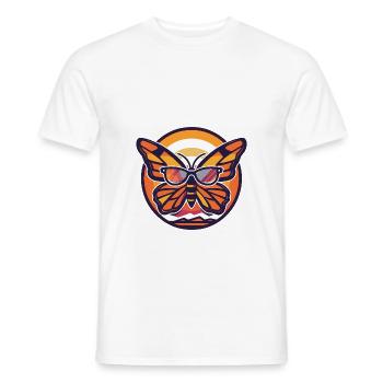 Papillon Bande dessinée cool - T-shirt homme - blanc - Devant - AI Model Male 178 dark (178cm)