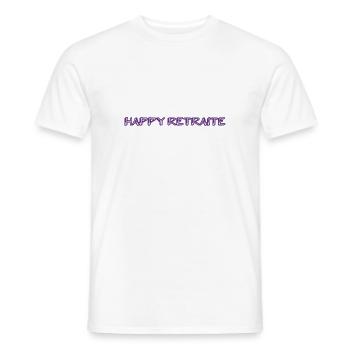 RETRAITE. RETRAITE. RETRAITEE. SENIOR. MAMIE. PAPY - T-shirt homme - blanc - Devant - AI Model Male 178 dark (178cm)