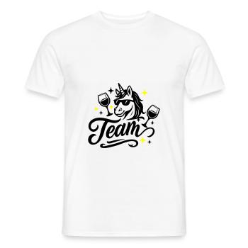 Einhorn Team Party Geburtstag - Männer T-Shirt - Weiß - Vorne - AI Model Male 178 dark (178cm)