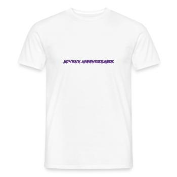 ALLES GUTE ZUM GEBURTSTAG. ALLES GUTE ZUM GEBURTSTAG. JAHRESTAG. - Männer T-Shirt - Weiß - Vorne - AI Model Male 178 dark (178cm)