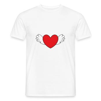 red heart red hearts red heart gift - Men's T-Shirt - white - Front - AI Model Male 178 dark (178cm)