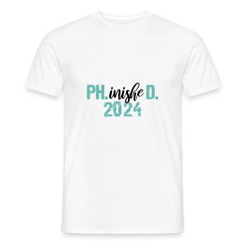 Docteur 2024 Graduation Philistin Dissertation Phd - T-shirt homme - blanc - Devant - AI Model Male 178 dark (178cm)
