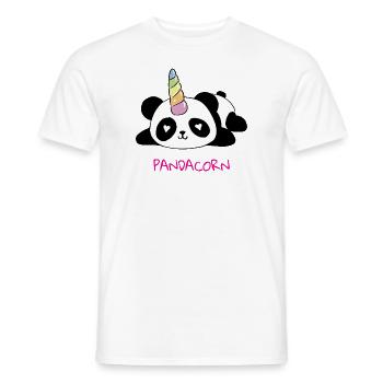 Pandacorn, Panda, Einhorn, Unicorn, Geschenk Idee - Männer T-Shirt - Weiß - Vorne - AI Model Male 178 dark (178cm)
