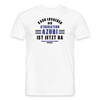 Azubi Stuckateur Lehre Ausbildung Stukkateur Lehre - Männer T-Shirt - Weiß - Vorne - AI Model Male 178 dark (178cm)