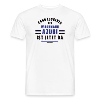 Azubi Wachmann Lehre Ausbildung Wachmannausbildung - Männer T-Shirt - Weiß - Vorne - AI Model Male 178 dark (178cm)