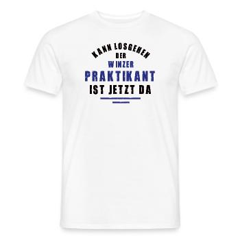 Praktikant Winzer Praktikum Winzerei Danke Weingut - Männer T-Shirt - Weiß - Vorne - AI Model Male 178 dark (178cm)