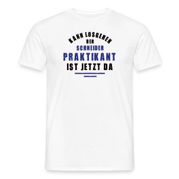 Praktikant Schneider Praktikum Schneiderei Danke - Männer T-Shirt - Weiß - Vorne - AI Model Male 178 dark (178cm)