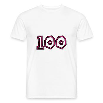 100. 100 JAHRE. 100-JÄHRIGES JUBILÄUM. GEBURTSTAG 1001 - Männer T-Shirt - Weiß - Vorne - AI Model Male 178 dark (178cm)