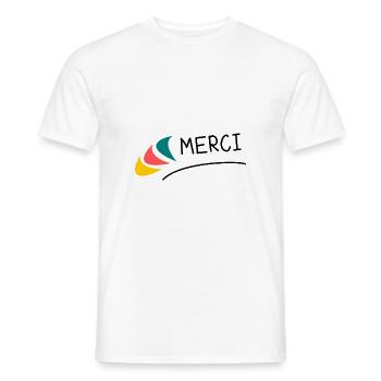 THANK YOU. MISTRESS. MASTER - Men's T-Shirt - white - Front - AI Model Male 178 dark (178cm)