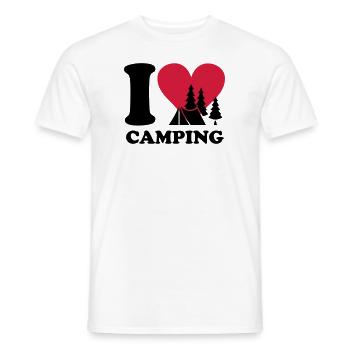 i love camping - Männer T-Shirt - Weiß - Vorne - AI Model Male 178 dark (178cm)