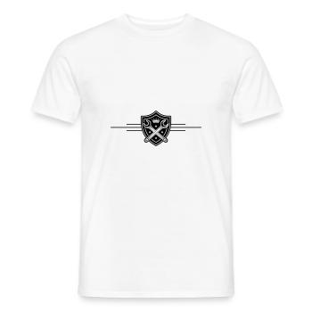 Logo de la clé - T-shirt homme - blanc - Devant - AI Model Male 178 dark (178cm)