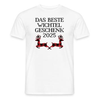 Wichteln 2025 Weihnachten Wichtelspiel Rentiere - Männer T-Shirt - Weiß - Vorne - AI Model Male 178 dark (178cm)