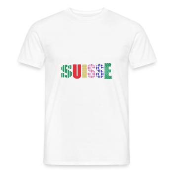 SUISSE - T-shirt homme - blanc - Devant - AI Model Male 178 dark (178cm)