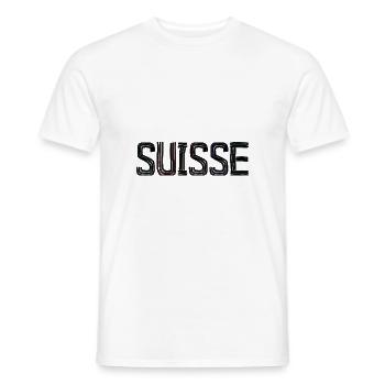 SUISSE. PAYS - T-shirt homme - blanc - Devant - AI Model Male 178 dark (178cm)